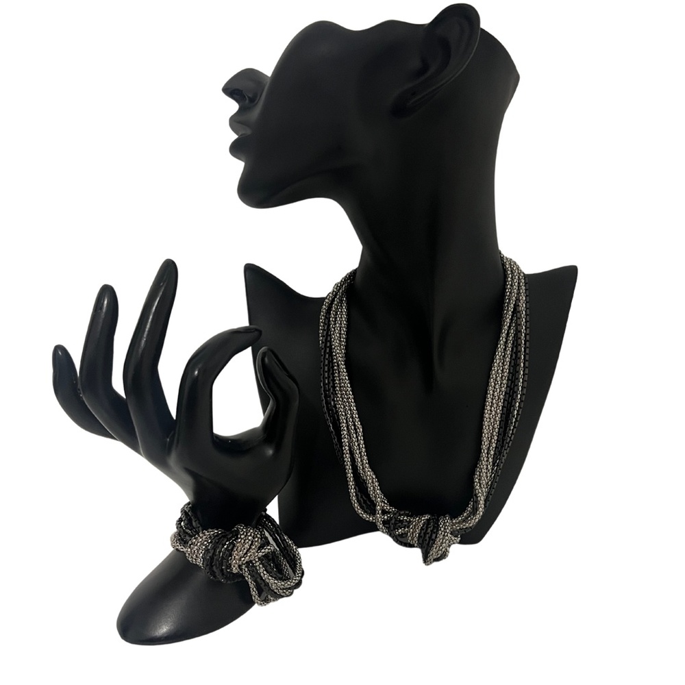 BCBGeneration Multicolor Chains Necklace & Bracelet Set - Picture 3 of 16